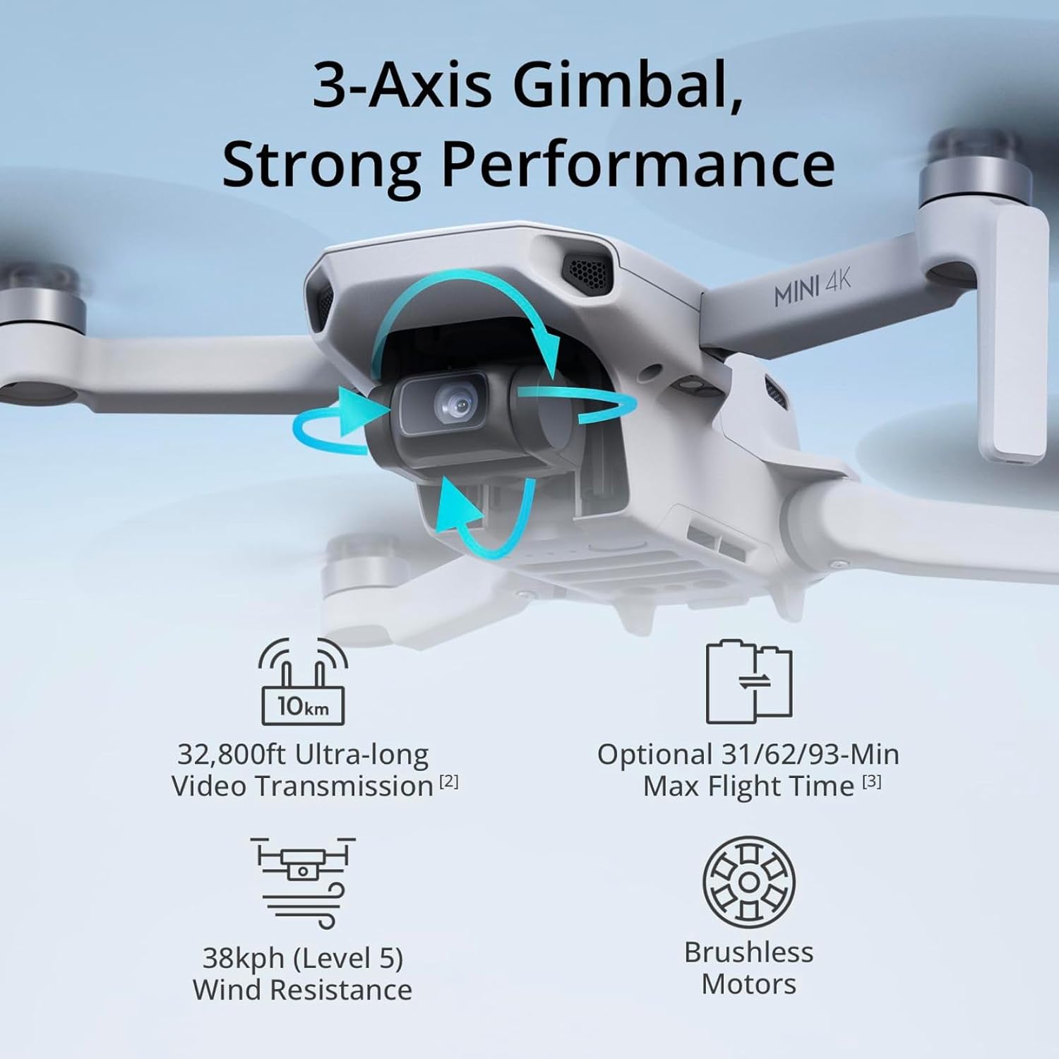  DJI Mini 4K Drone Fly More Combo